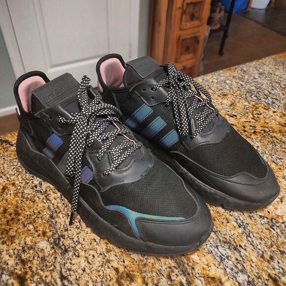 Adidas EG7943 Mens Black Blue Pink Sneakers Size 11 US Made in Vietnam main image 11